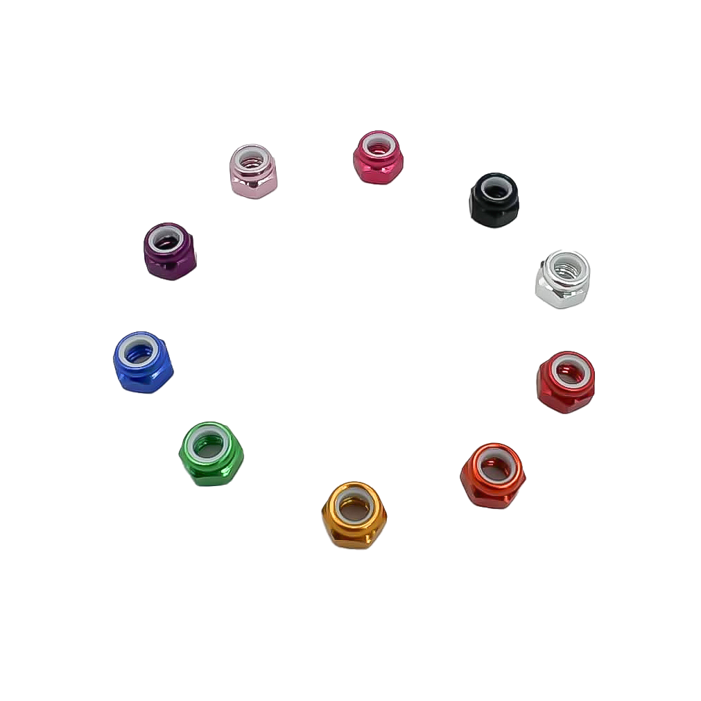 1/4” Aluminum Anodized Nylock Nuts Rev. 001