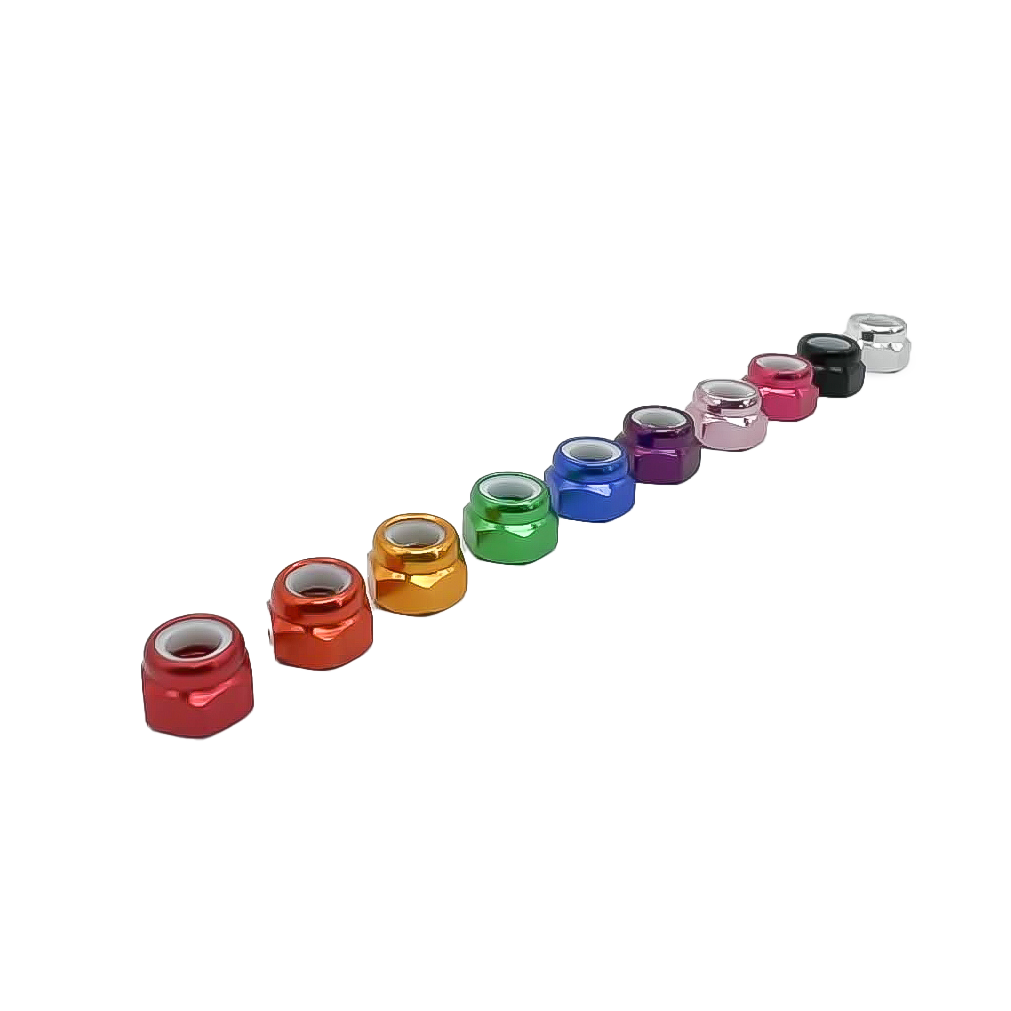 1/4” Aluminum Anodized Nylock Nuts Rev. 001
