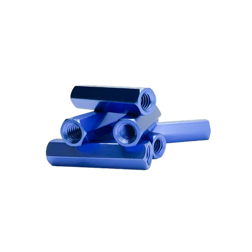 Dark Blue Aluminum Hex Standoffs